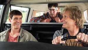 DUMB AND DUMBER TO, from left: Jim Carrey, Rob Riggle, Jeff Daniels, 2014. ph: Hopper Stone/©Universal Pictures